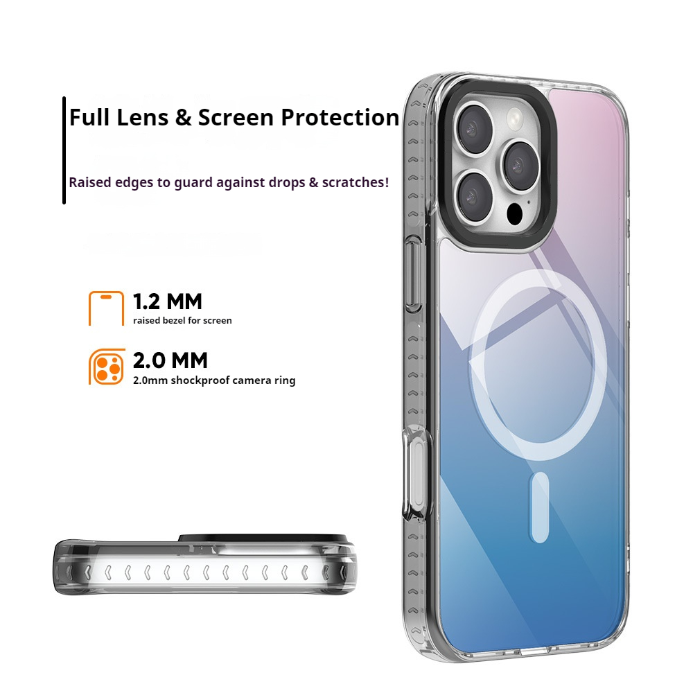 4 MagSafe Clear Magnetic Base Case(Transparent Frame)