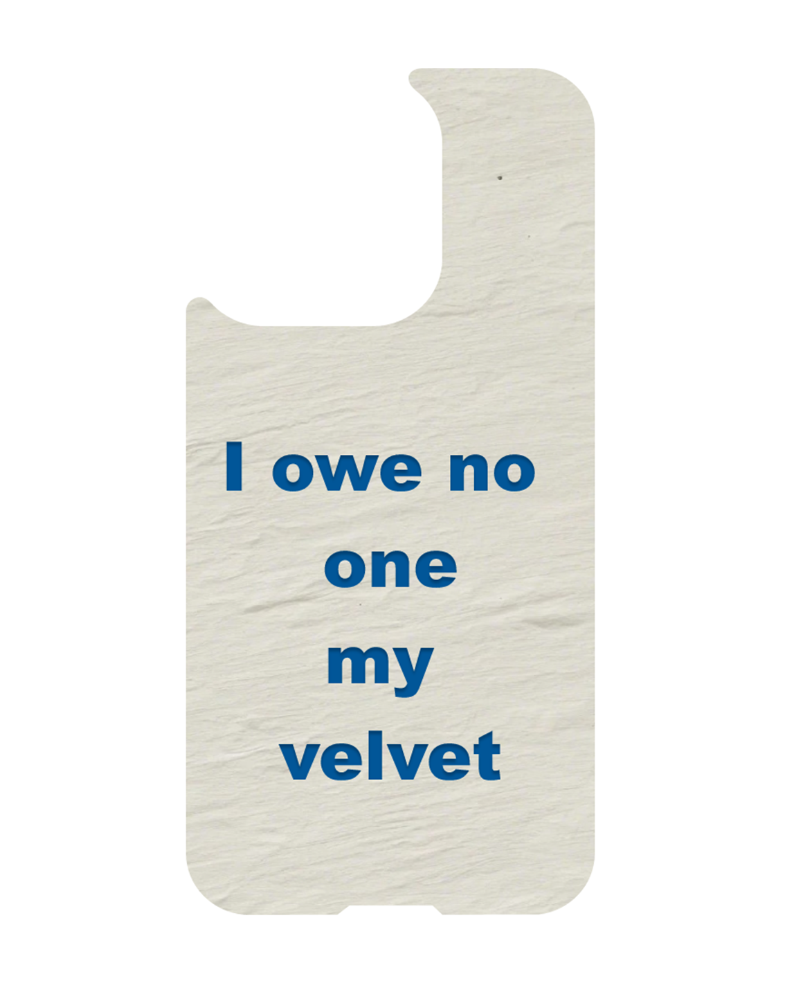 iPhone 13 MagSafe magnetic case with quote – I owe no one my velvet, cream texture, Neuro Spicy Series